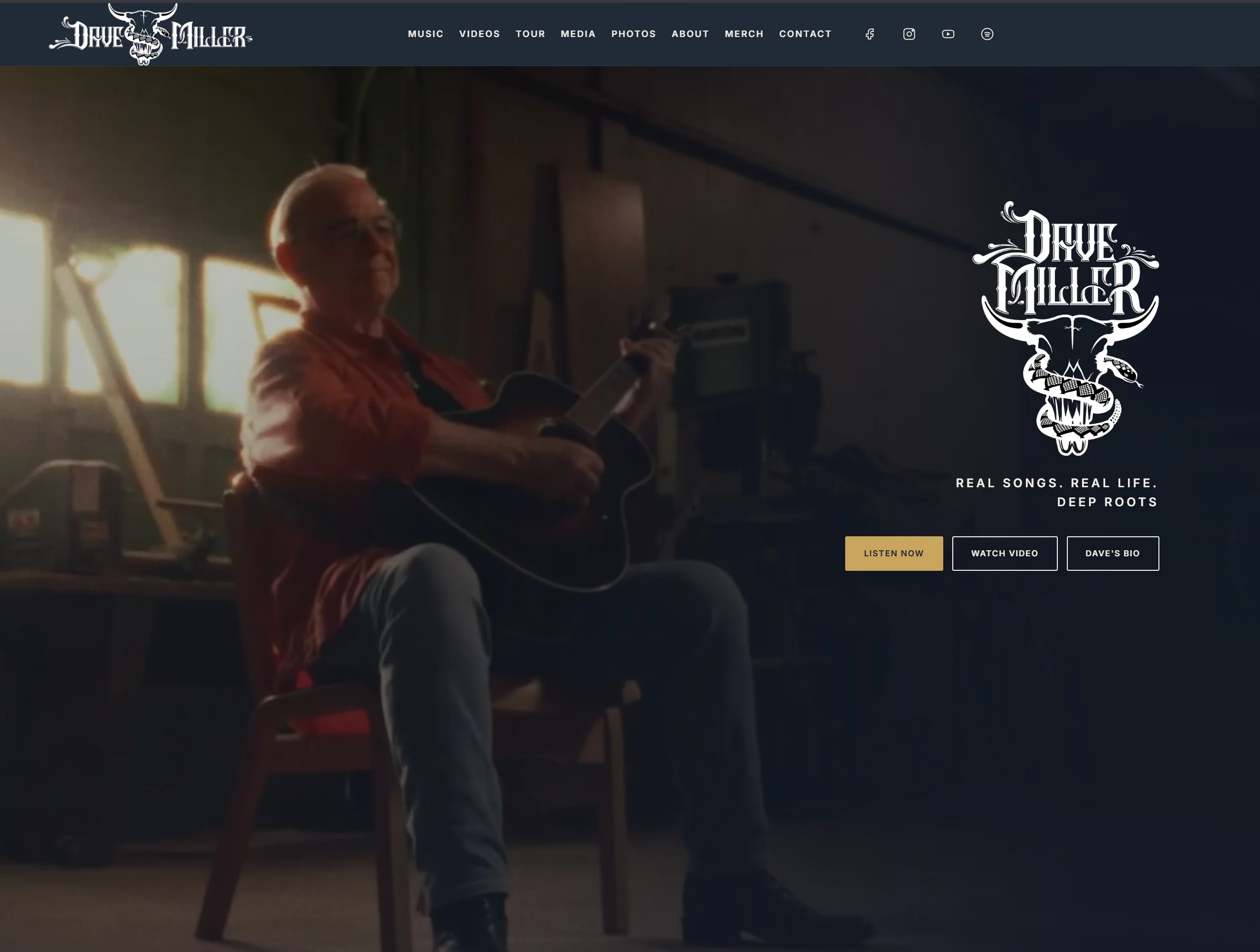 Dave Miller website screenshot