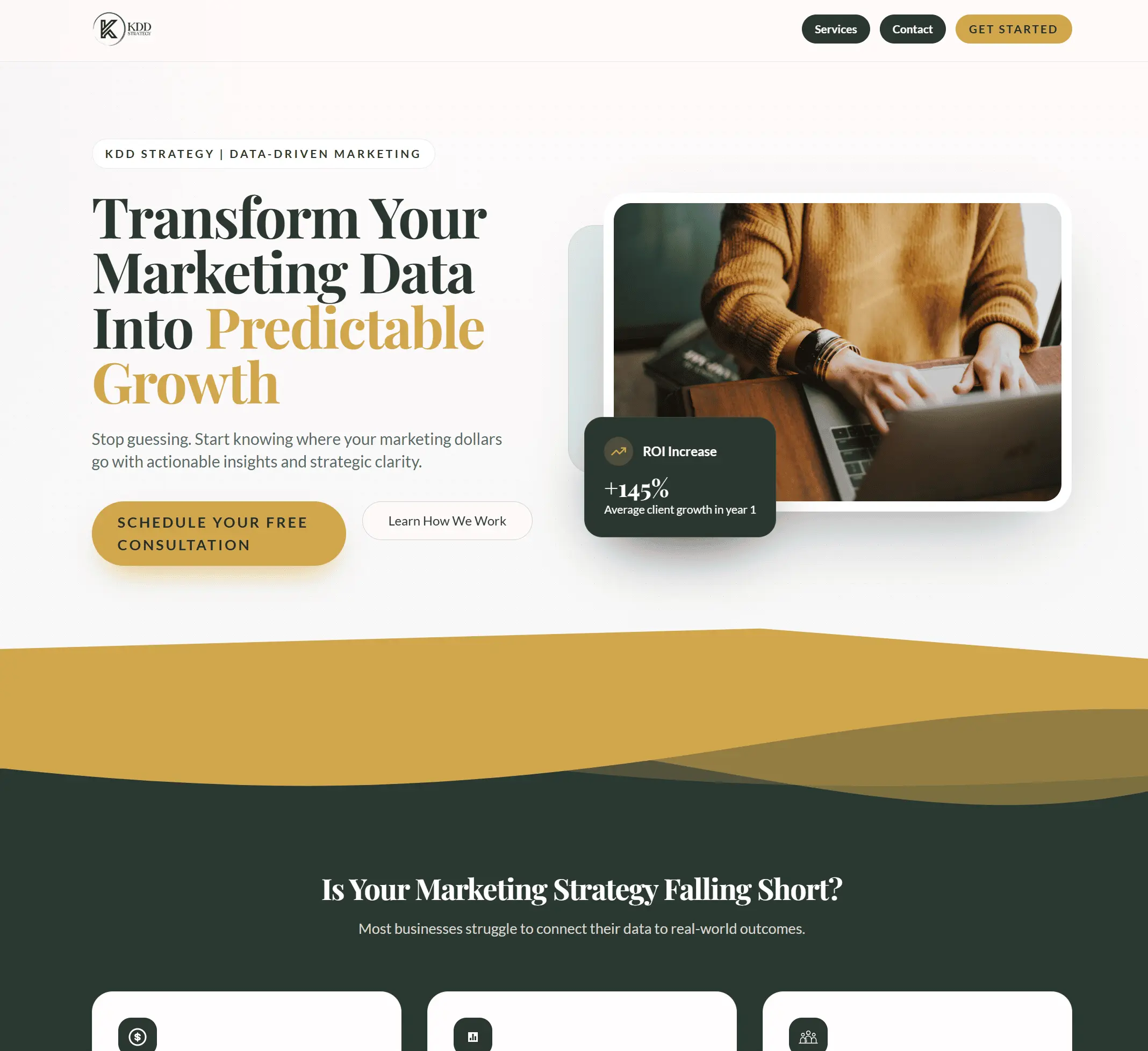 KDD Strategy website screenshot